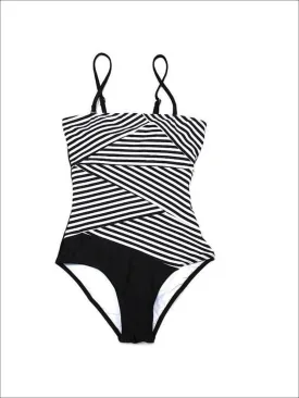 Women's Geometric Stripe Monokini