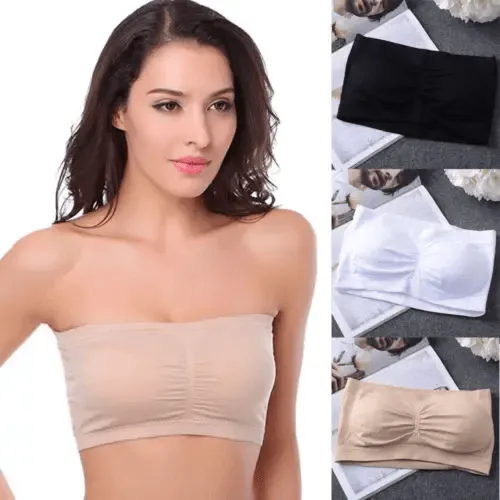 Womens Strapless Bra Removable Pads - 3384